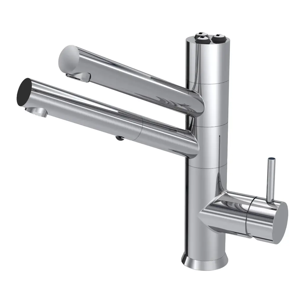 5-Wege-Armatur CUCINA IDEALE in Chrom - mit ausziehbarer Brause