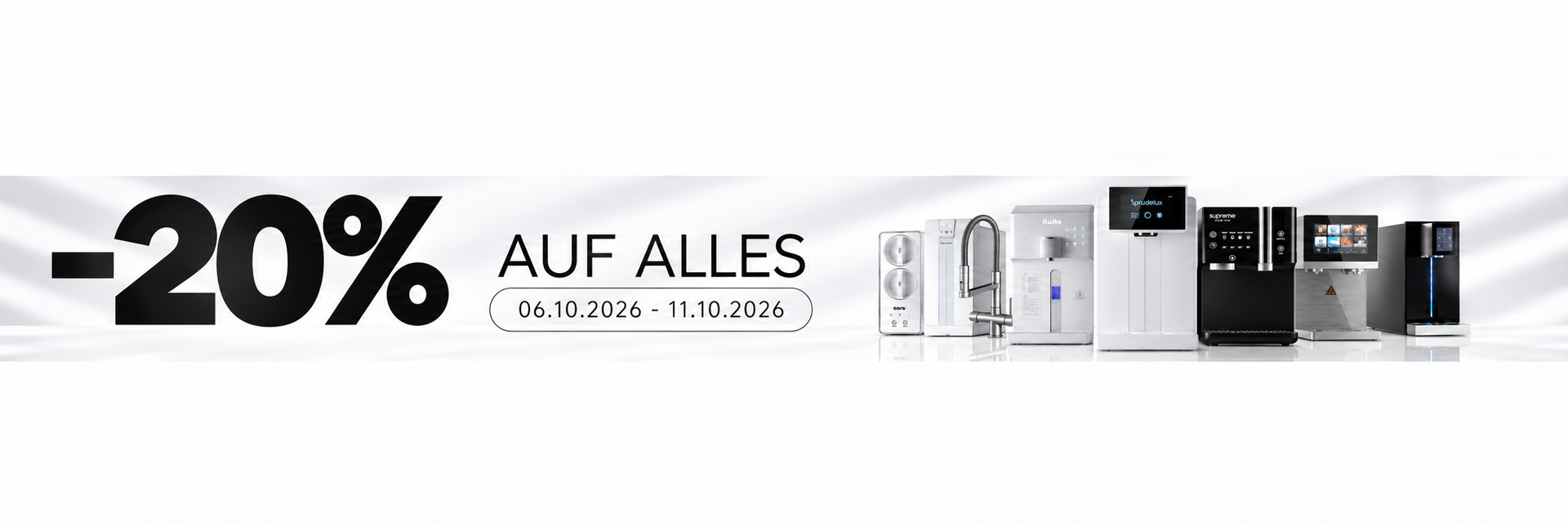 20 Prozent auf alles – Aktionszeitraum 6. bis 11. Oktober 2026