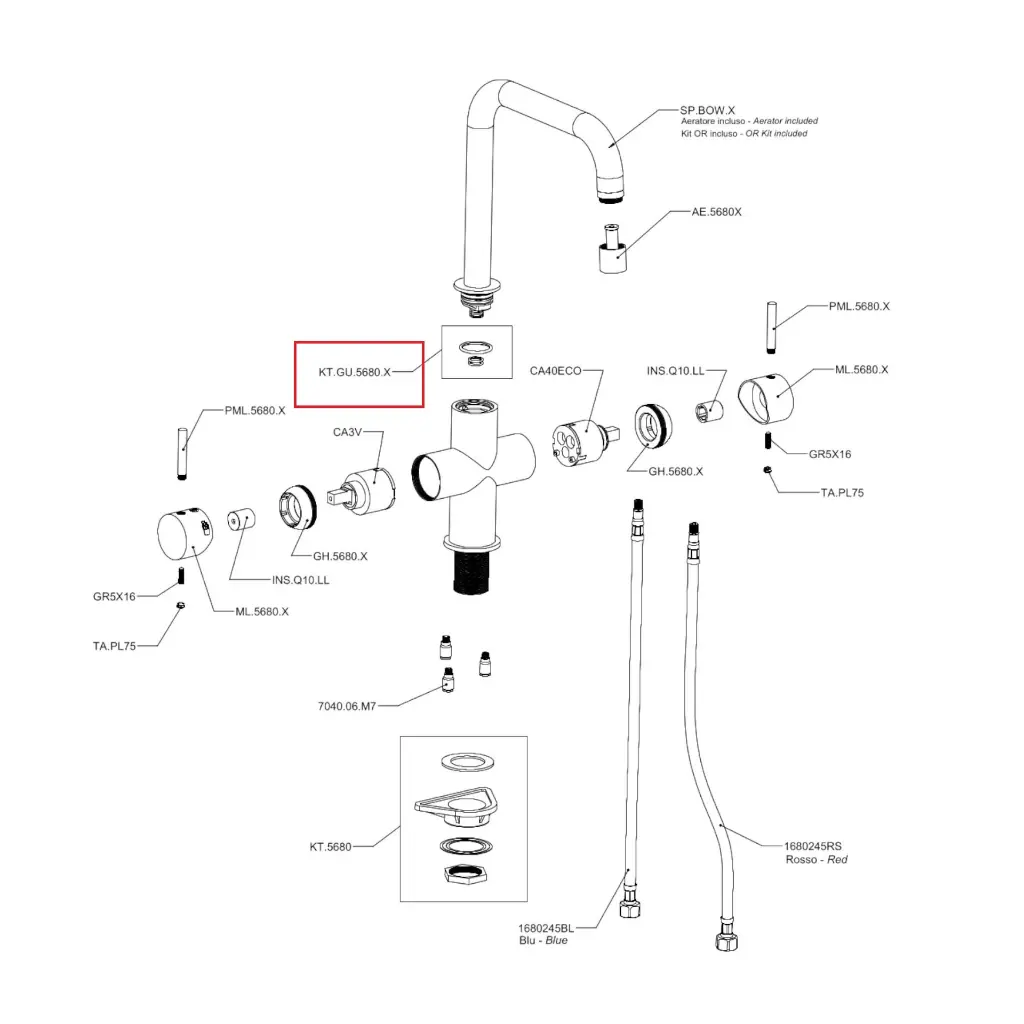 Dichtungsset für 5-Wege-Wasserhahn CUCINA ESTETICA und UNICA2.webp