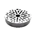 Runde Abtropfschale mit Abwasseranschluss-Drainage Edelstahl1.webp
