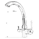 3-Wege-Armatur DELPHIN in Kupfer Optik4.webp