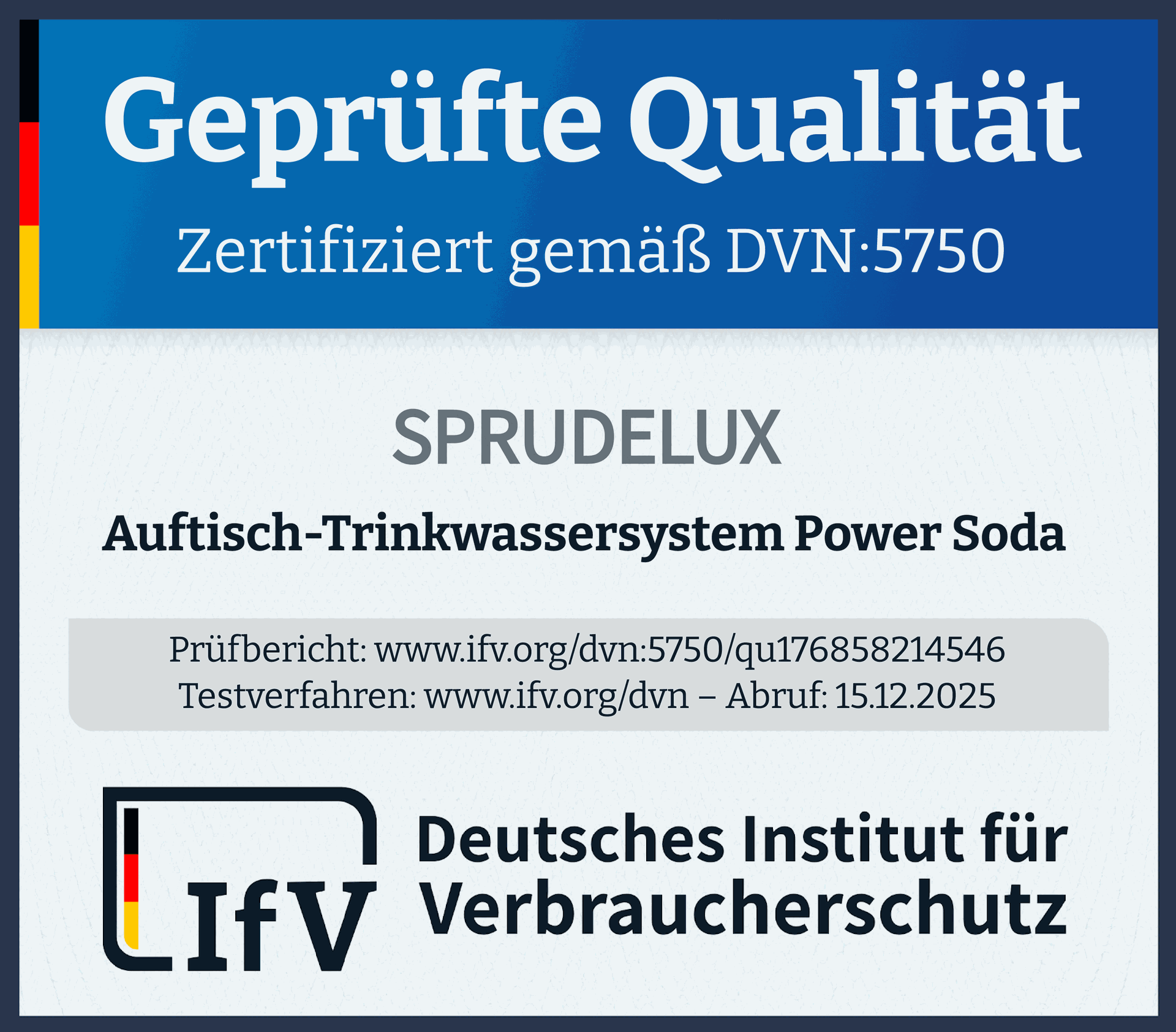 SPRUDELUX POWER SODA geprüfte Qualität