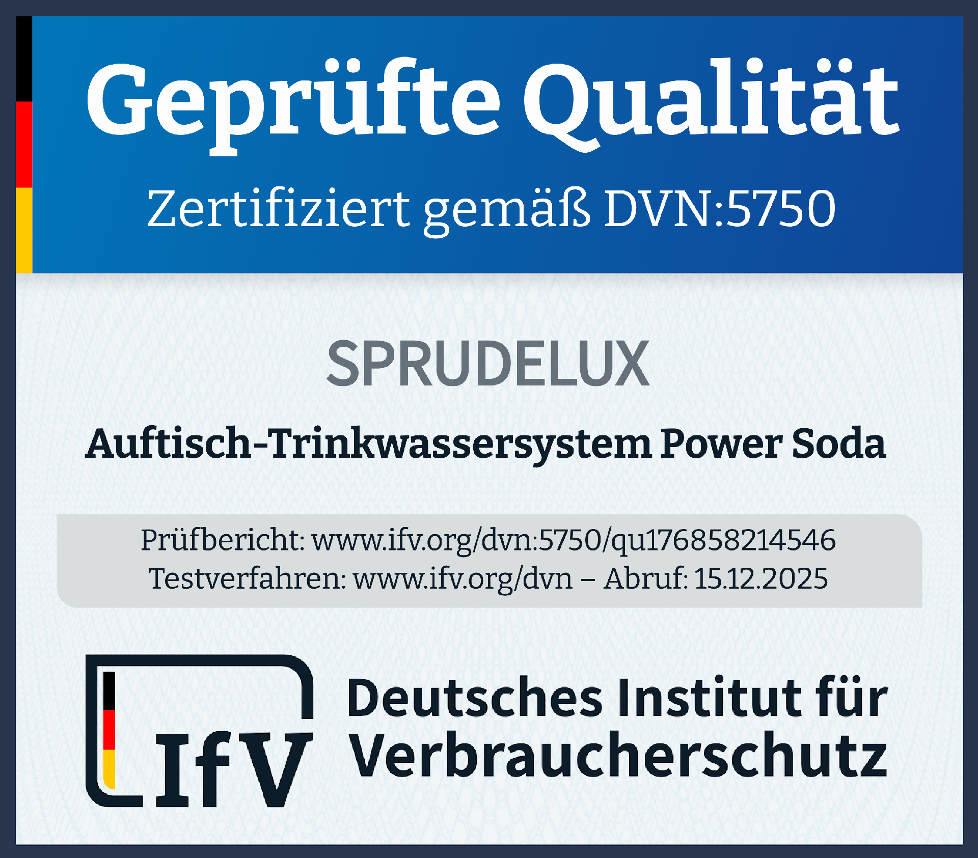 Geprüfte Qualität Produktsiegel