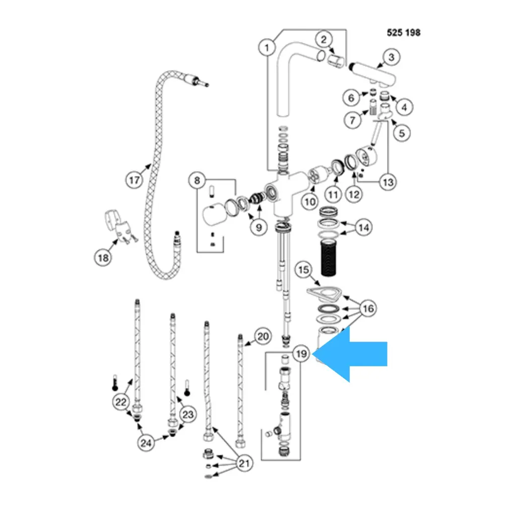 123714-BLANCO-Brauseschlauch-Adapter FONTAS-S-2.webp