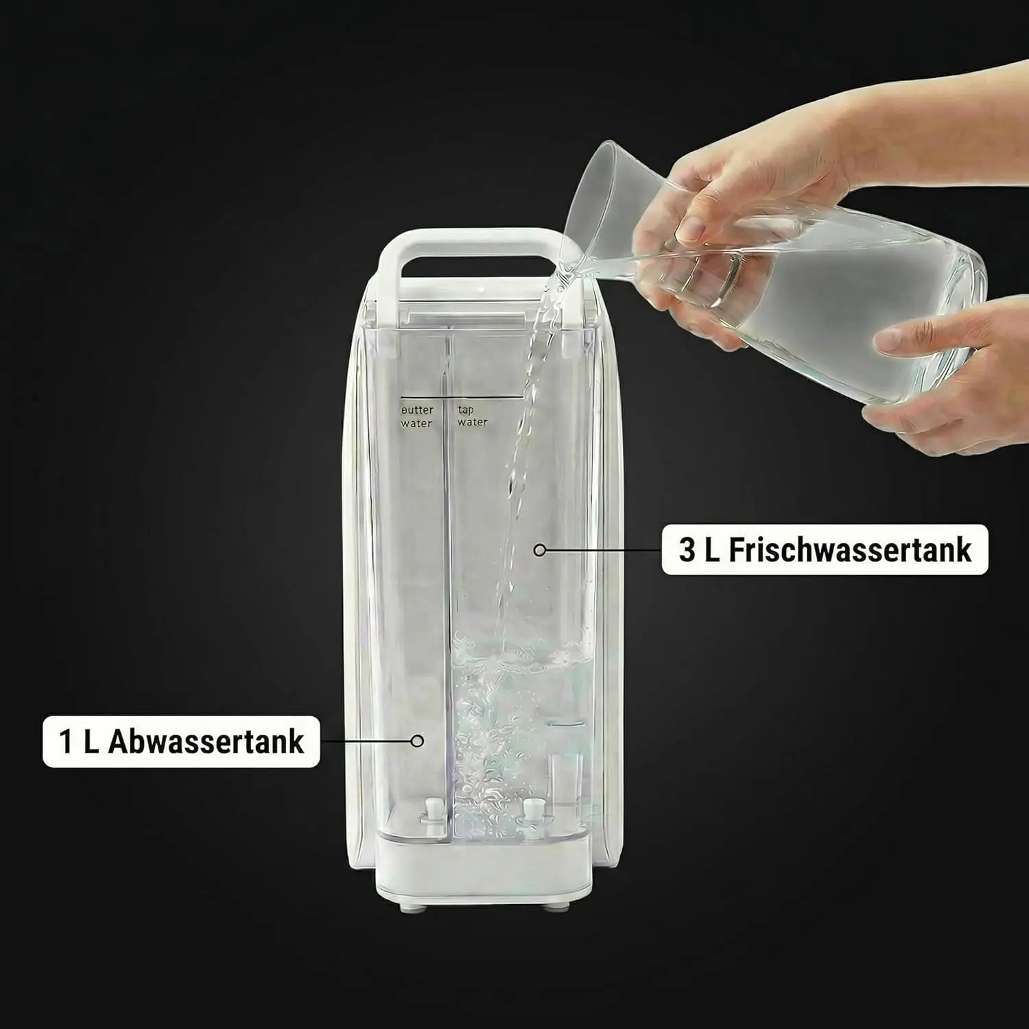 AORA W12 Frischwasser- und Abwassertank