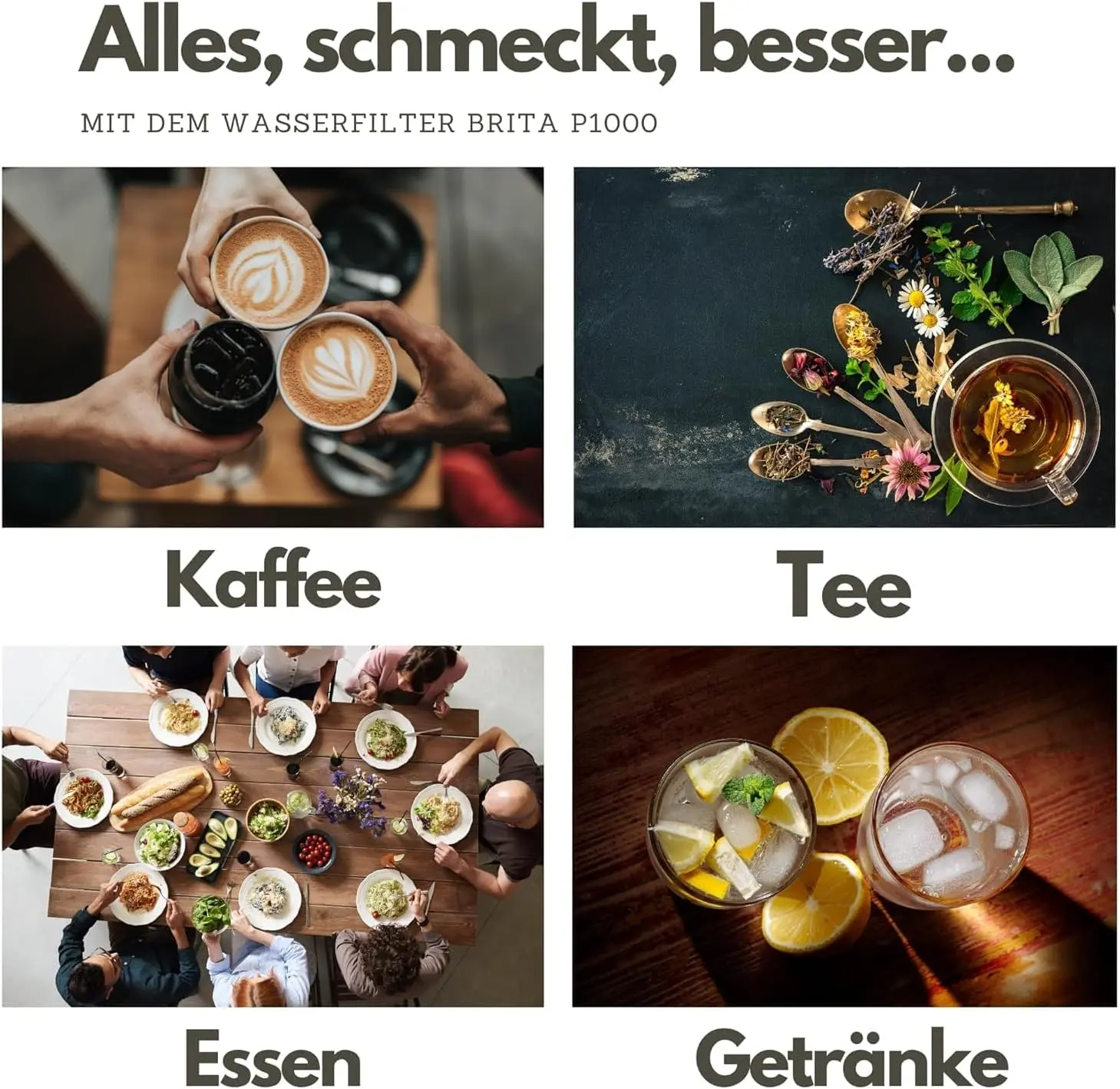 Anwendungen für Kaffee Tee Essen und Getränke