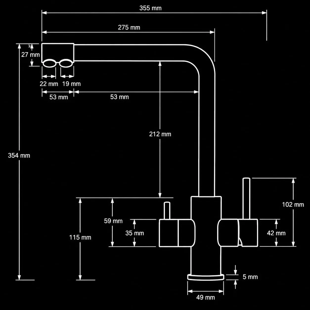VANTO INOX technische Zeichnung