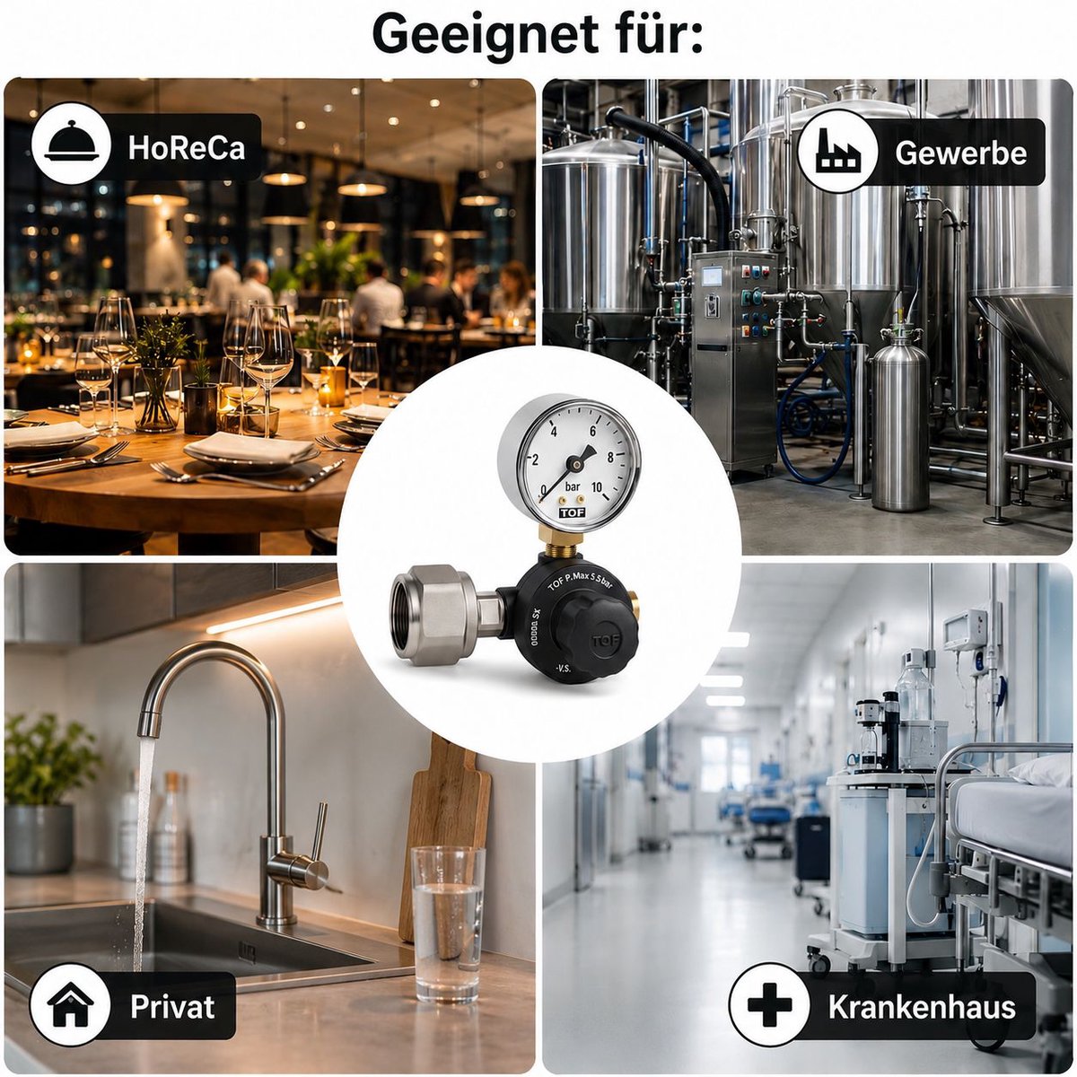 Anwendungsbereiche CO2 Druckminderer