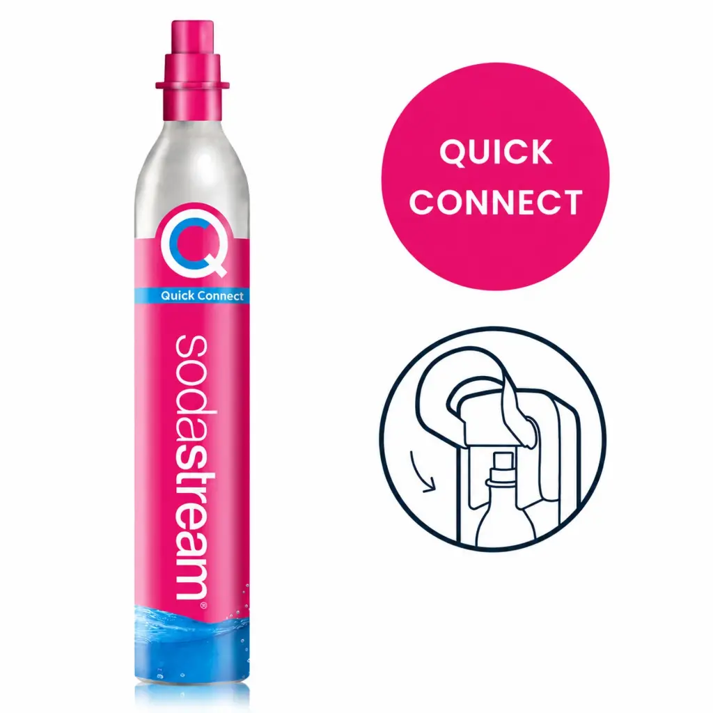 SodaStream Quick Connect CO₂-Zylinder Pink – Reservezylinder für bis zu 60 Liter Sprudelwasser (1).webp