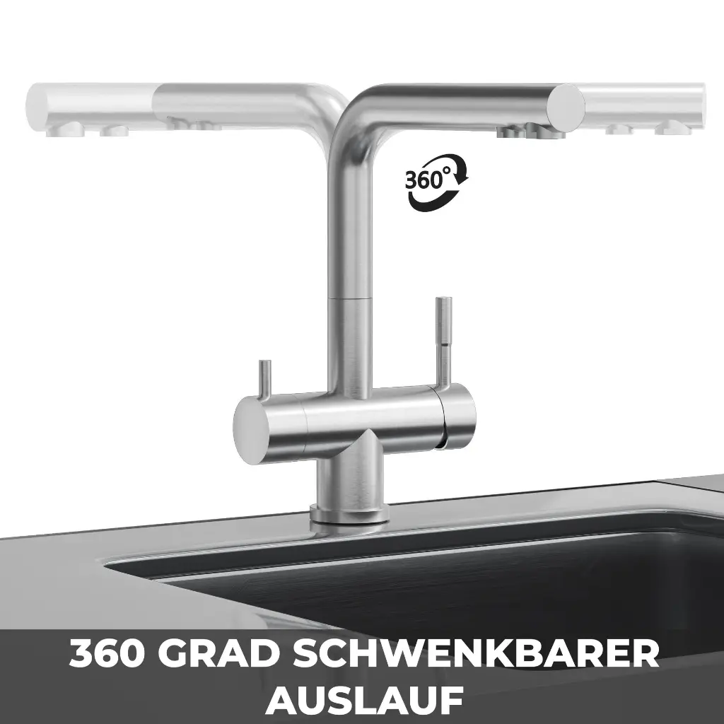 3-Wege-Armatur ZARA INOX L-Auslauf in Edelstahl Massiv6.webp