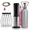 SodaStream Crystal 3.0 / Duo / Terra / Art Wassersprudler im Spar-Set – inkl. 2 kg CO₂ Flasche & Hochdruckschlauch – große CO₂-Lösung statt 425 g Zylinder