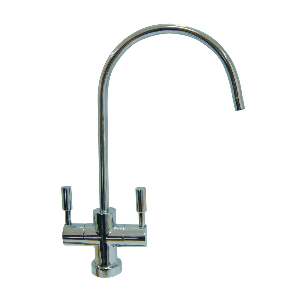 Zwei-Wege-Wasserhahn TWISTER Chrom für Osmose- und Wasserfilteranlagen