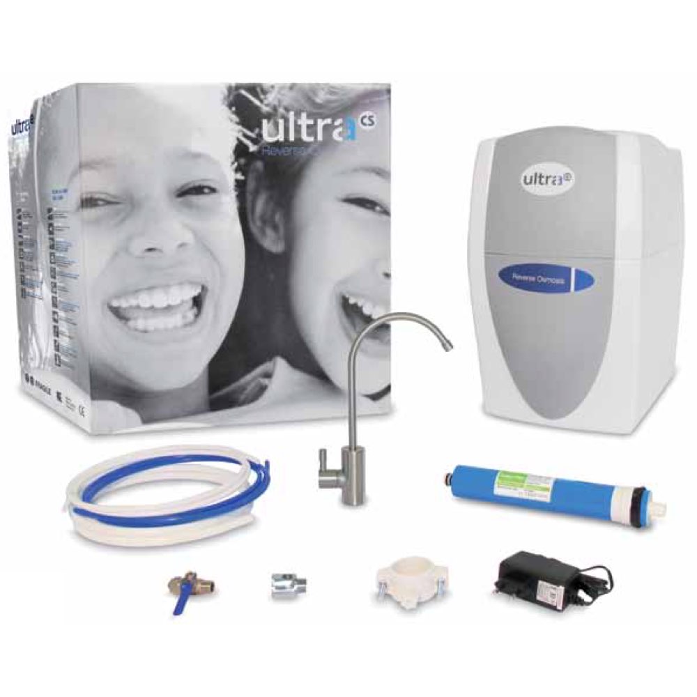 Tinkwassersystem ULTRA COMPACT mit Umkehrosmose - Osmoseanlage ohne Pumpe für daheim