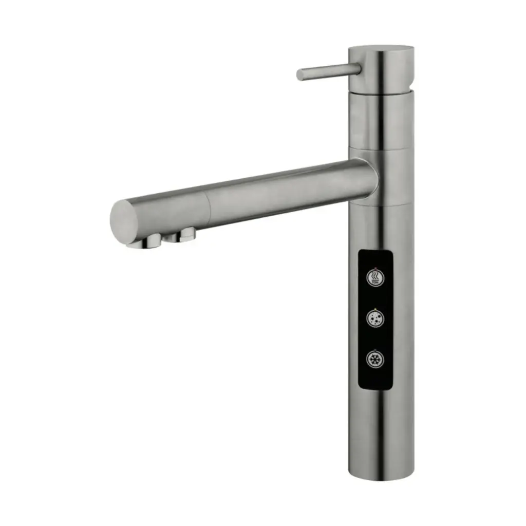 5-Wege-Armatur STELLA L-Auslauf in Edelstahl massiv