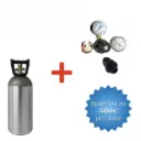 CO2 Druckminderer für Mehrwegflaschen - geeignet für BRITA Yource, Quooker Cube & Grohe Blue Professional - Optional mit 2 kg CO2-Flasche