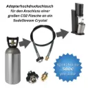Premium CO2 Adapter-Hochdruckschlauch – Made in EU (Italien) – für SodaStream Crystal oder Grohe Blue Home | Verschiedene Längen & optional 2 kg CO2-Flasche