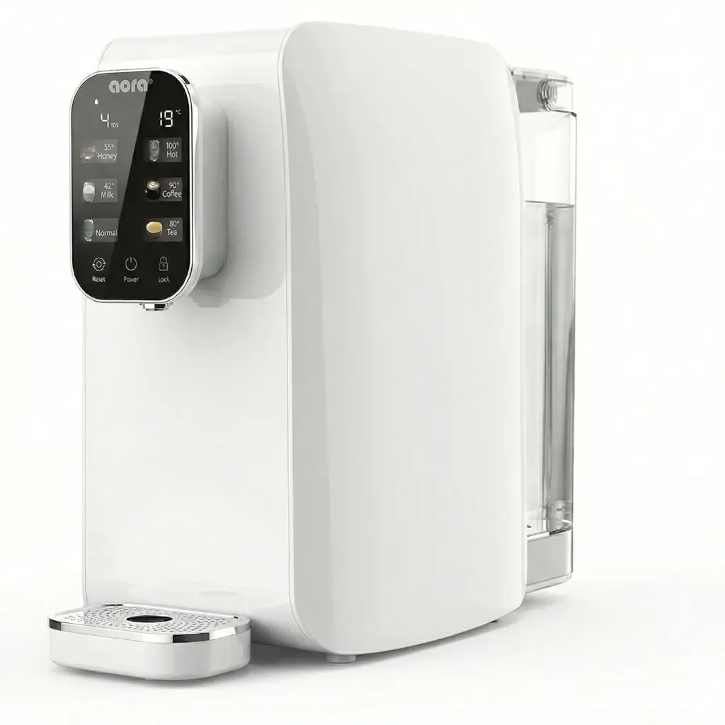 AORA W12 Auftisch Osmoseanlage mit 6 Temperaturstufen (~15-100°C) | kein Wasseranschluss nötig | 5 stufige Filterung | kalkfreies Trinkwasser | Mobile Umkehrosmoseanlage