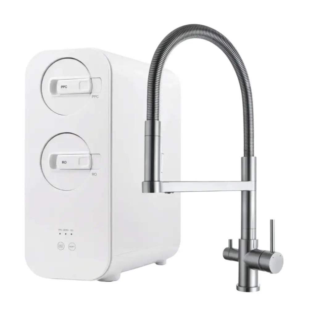 AORA GT800 Umkehrosmose Wasserfilter ohne Tank | 2,2 L/Min. Durchfluss | inkl. 3 Wege-Edelstahl- Wasserhahn | Quick Change Filter | geprüfte Qualität