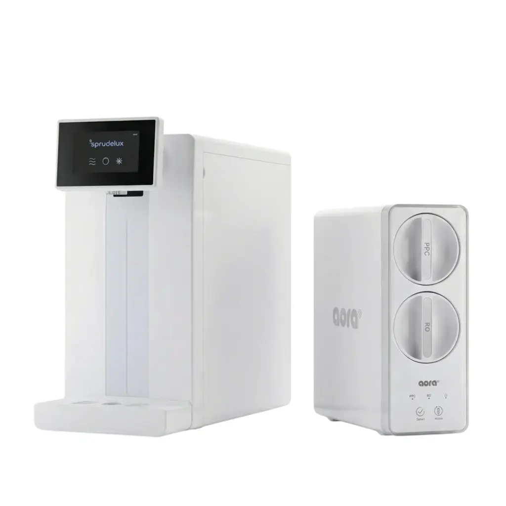 SPRUDELUX® POWER SODA Osmose - Premium Auftisch-Sprudelanlage | 20 L/Std. | höchster CO2 Gehalt | kompakt & leistungsstark | Made in Italy | mit GT600