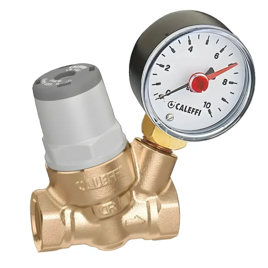 CALEFFI Mikro-Schrägsitz-Druckminderer 3/8" bis 80°C - mit / ohne Manometer