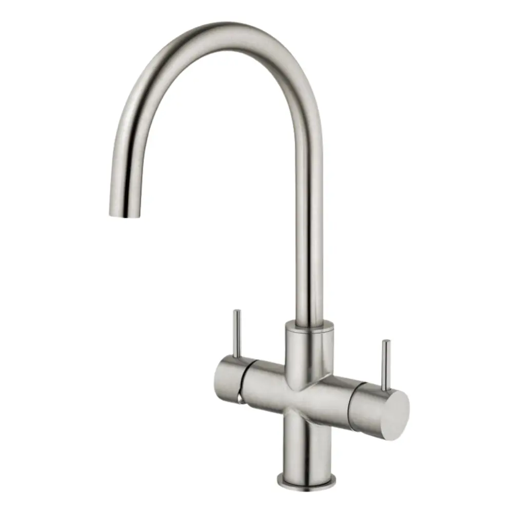 CUCINA UNICA 5-Wege-Armatur mit C-Auslauf aus massivem Edelstahl