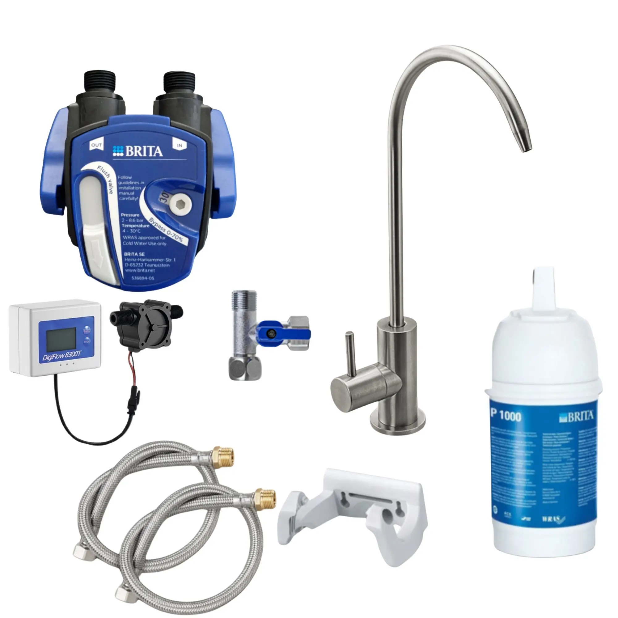 BRITA P1000 Untertisch-Set mit 1-Weg-Wasserhahn