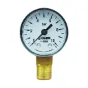 CALEFFI Manometer 1/4 Zoll Außengewinde 0-10 Bar für Druckminderer